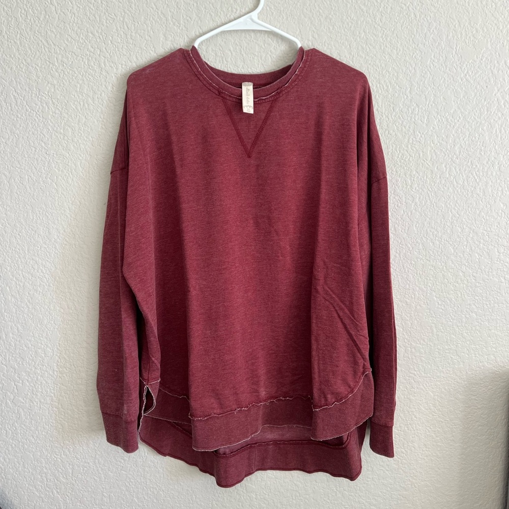 Red Pullover Top